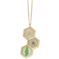 Honey Comb Dried Flower Necklace