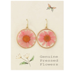 ZAD Pink Chrysanthemum Dried Flower Earrings