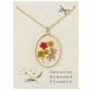 ZAD Red Gold Dried Flower Gold Necklace