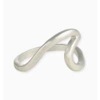 Hang Ten Simple Silver Wave Ring