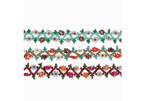  ZAD Beaded Flower Choker 