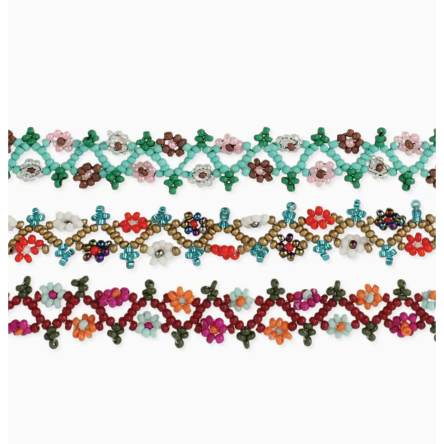 Beaded Flower Choker