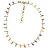 Gold Multicolor Bars Anklet