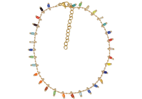  ZAD Gold Multicolor Bars Anklet 
