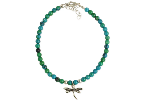 ZAD Mystic River Dragonfly Stone Anklet 