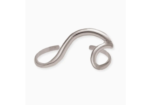 ZAD Beach Blanket Bingo Silver Wave Toe Ring 