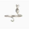 ZAD Around Your Finger Cat Wrap Silver Ring
