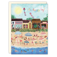 Seaside Beach Scene Birthday Card