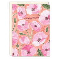 Watercolor Floral Congrats Card