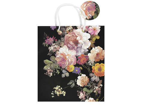 Peter Pauper Press Midnight Floral Gift Bag   Peter Pauper Press Midnight Floral Gift Bag