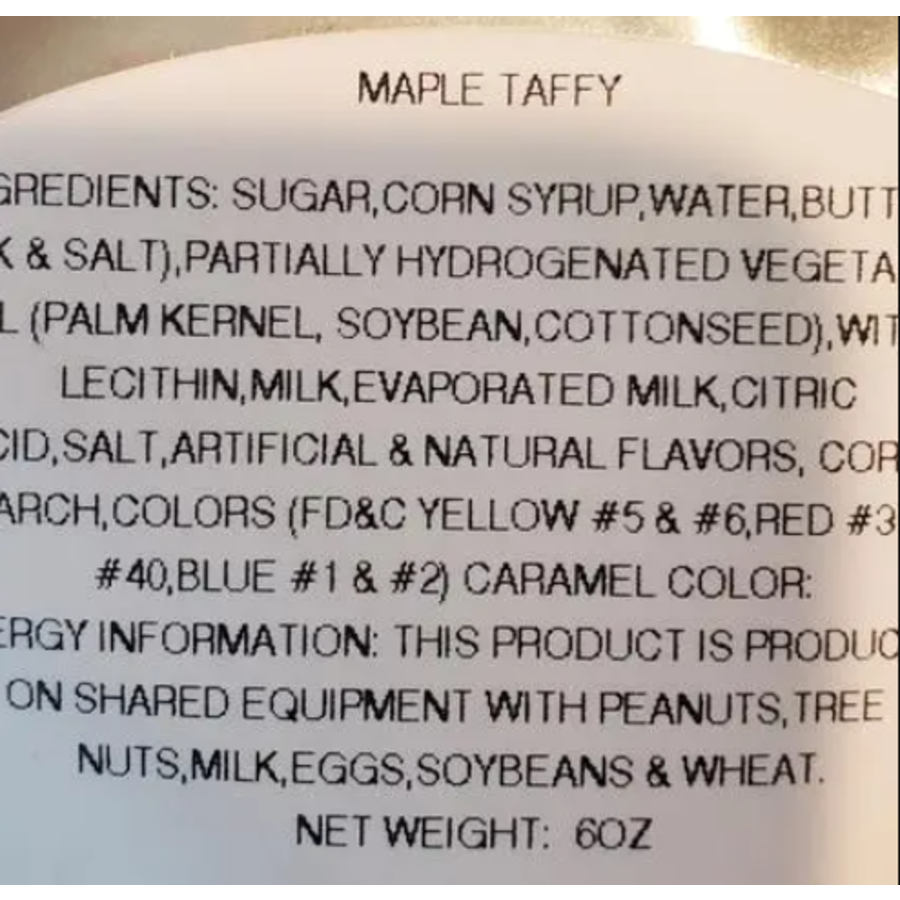 Maple Salt Water Taffy