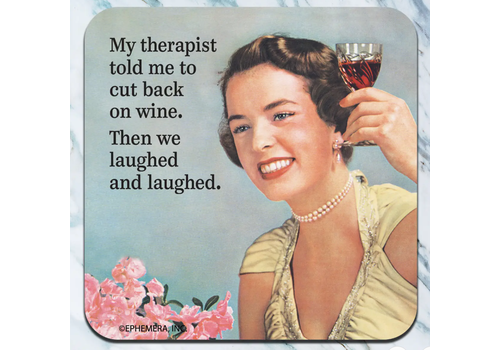  High Cotton Gifts Cut Back on Wine Coaster 