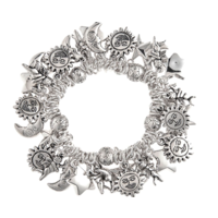 Silver Celestial Big Charms Bracelet