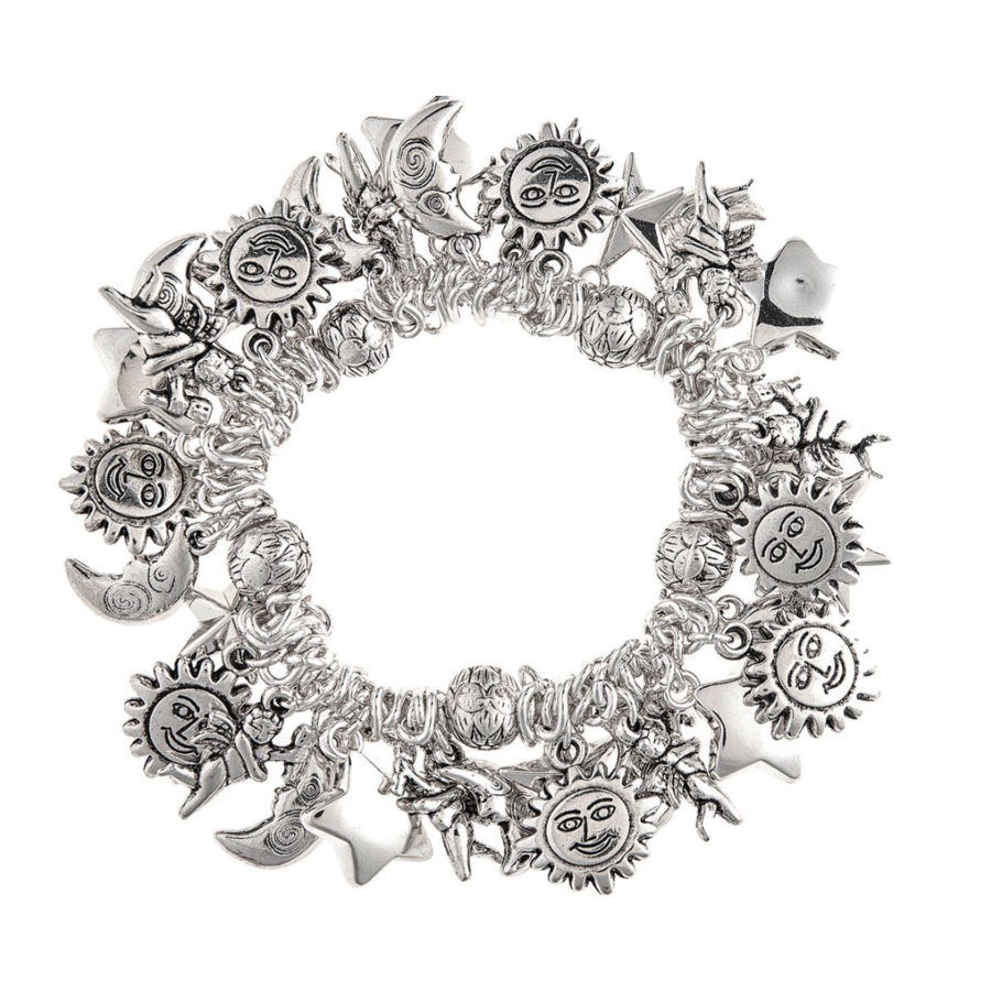 Silver Celestial Big Charms Bracelet