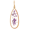Rain Jewelry Collection Gold Purple Flowers Earrings