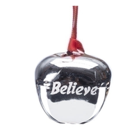 Believe Silver Bell Ornament