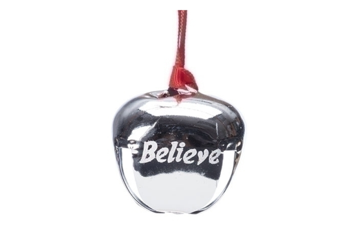 Roman Inc Believe Silver Bell Ornament 