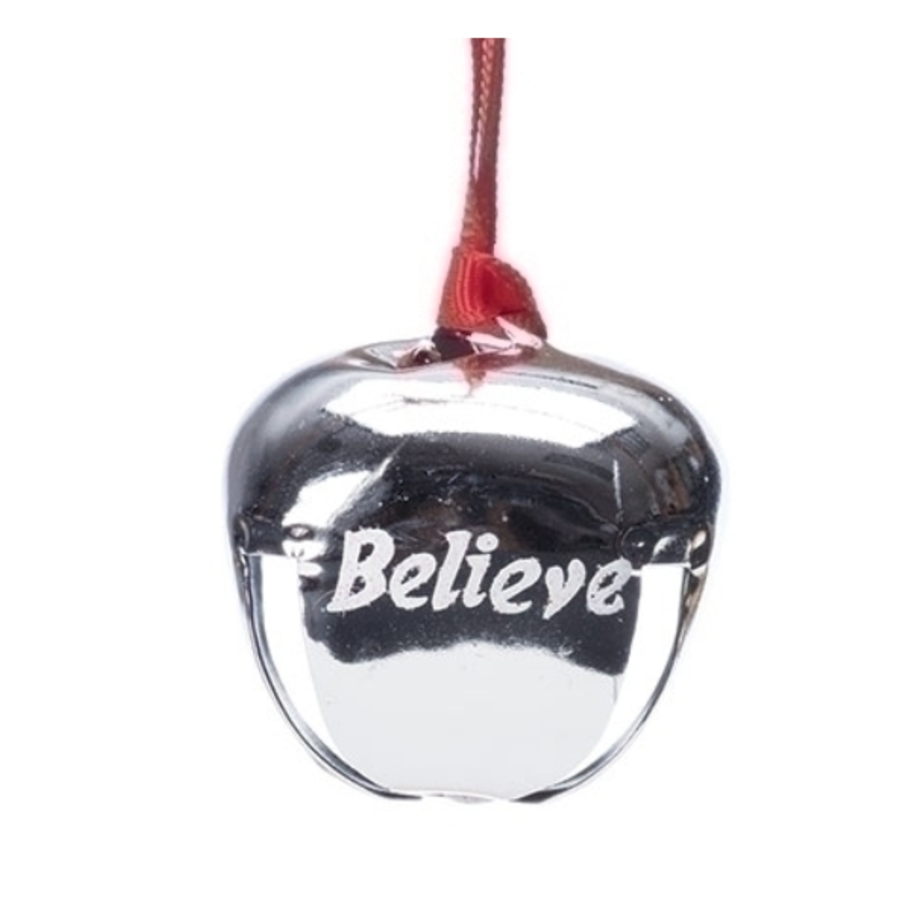 Believe Silver Bell Ornament