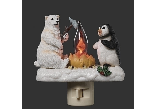  Roman Inc Polar Bear & Penguin Nightlight 