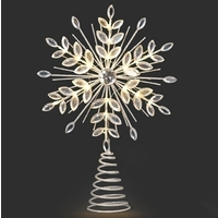 Lighted Snowflake Crystal Treetopper