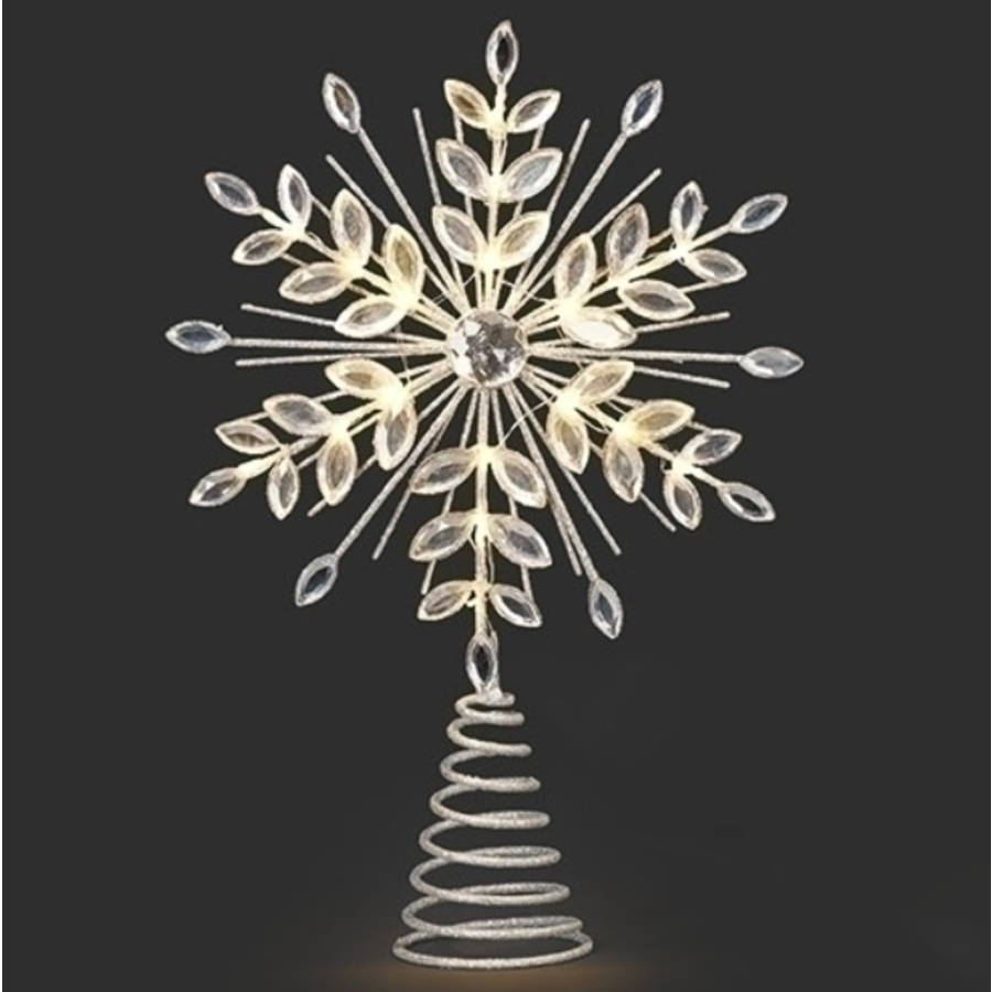 Lighted Snowflake Crystal Treetopper