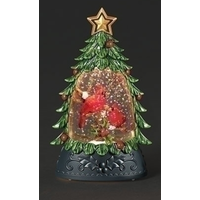 6"H Lighted Shimmering Tree