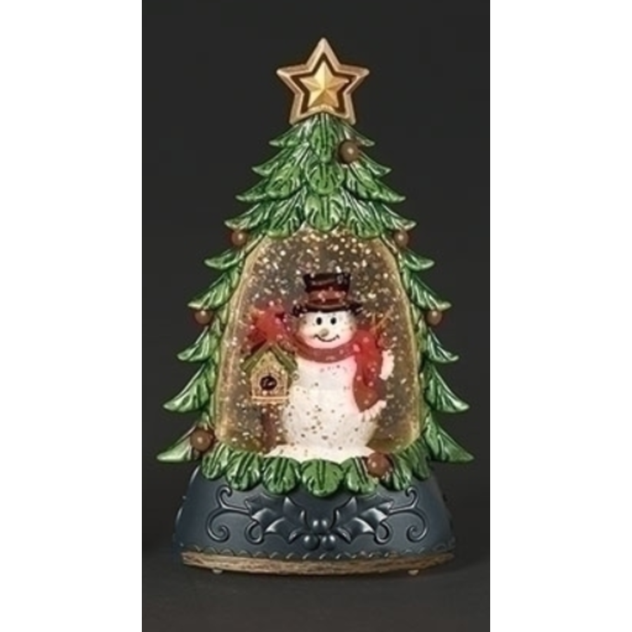 6"H Lighted Shimmering Tree