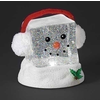 Roman Inc Lighted Swirl Cube Head Snowman with Earmuffs