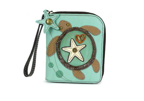  Chala Handbags Zip Around Wallet Turtle 