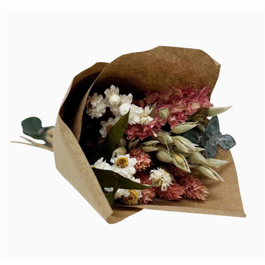 Mini Pink Larkspur & Baby Eucalyptus Bouquet Bundle