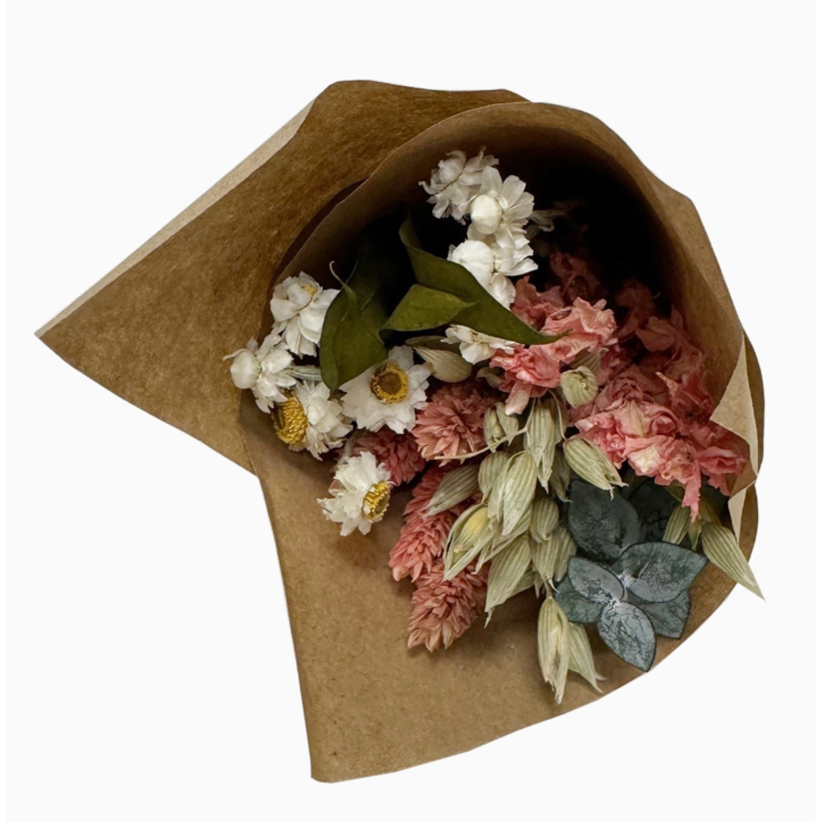 Mini Pink Larkspur & Baby Eucalyptus Bouquet Bundle