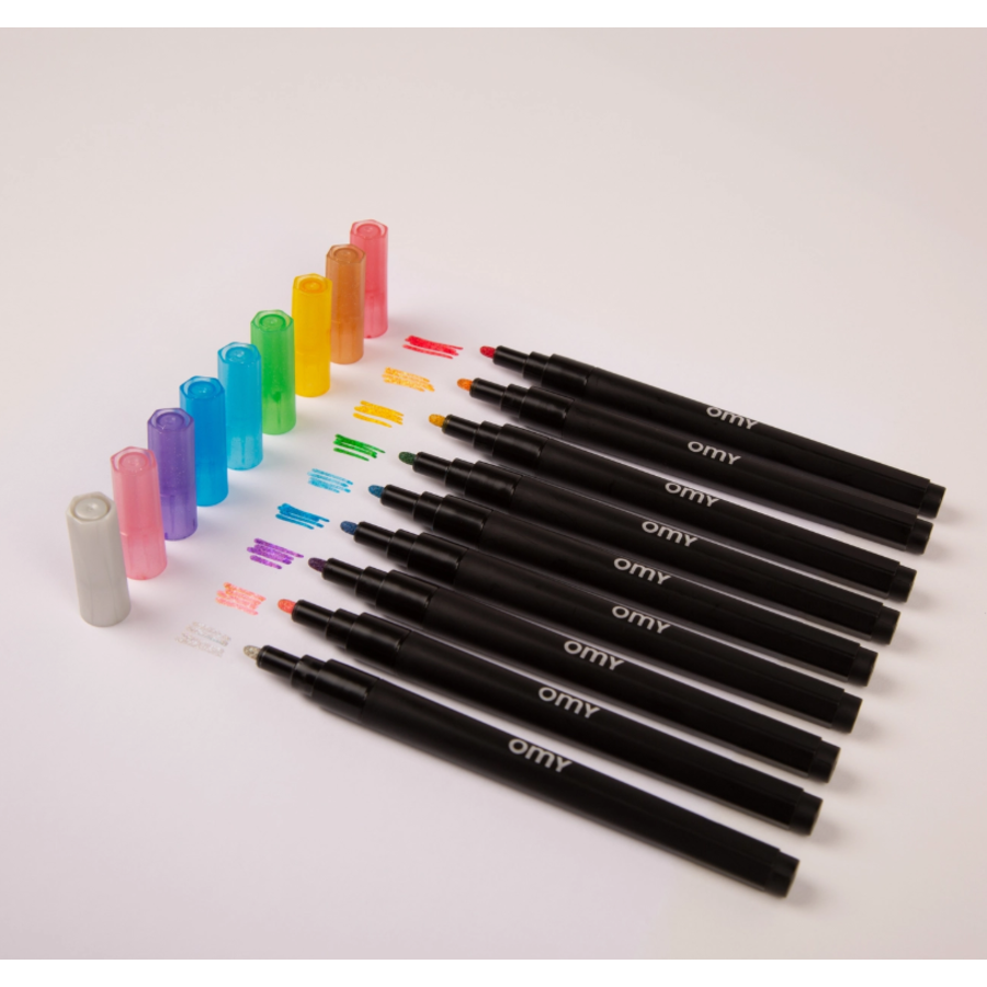 Glitter Markers Set of 9