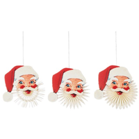 Santa Fan Ornament