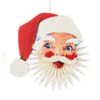 Santa Fan Ornament