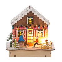 LED Light Up Laser-Cut Family Scene Figurine
