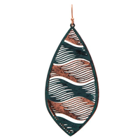 Patina Copper Filigree Waves Earrings