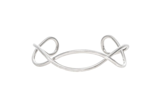 Rain Jewelry Collection Silver Crossover Loops Open Cuff Bracelet_   Rain Jewelry Collection Silver Crossover Loops Open Cuff Bracelet_
