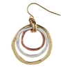 Rain Jewelry Collection Multi Metal Hammered Circles Earrings