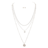 Rain Jewelry Collection Silver Layered Celestial Necklace Set