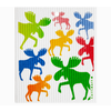 Talla Imports Colorful Mooses Swedish Wash Towel