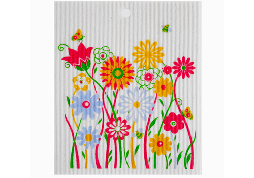  Talla Imports Colorful Flowers Swedish Wash Towel 