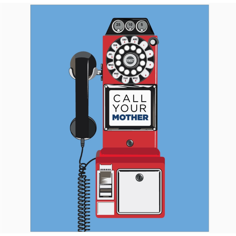 Call Your Mother Payphone Magnet