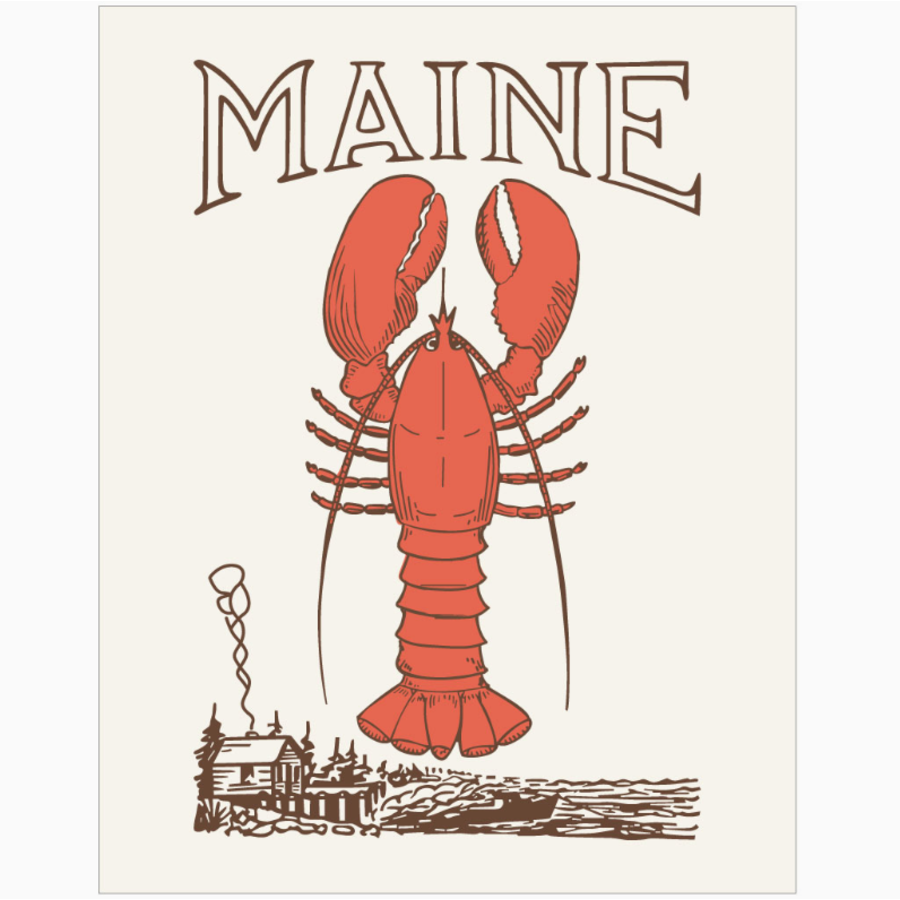 Maine Lobster & Fish Shanty Magnet