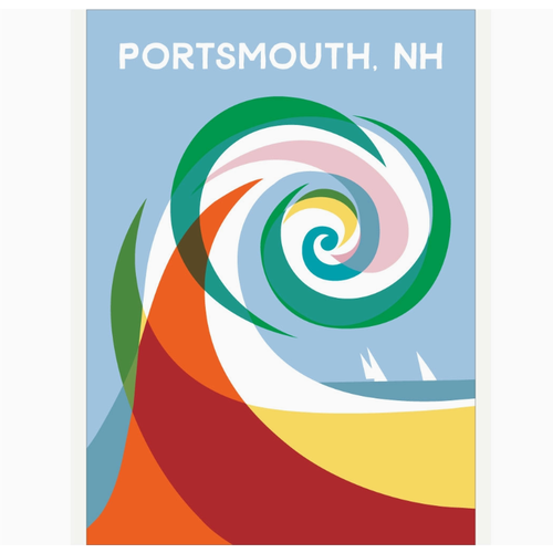  Fridgedoor Colorful Wave Portsmouth Magnet 