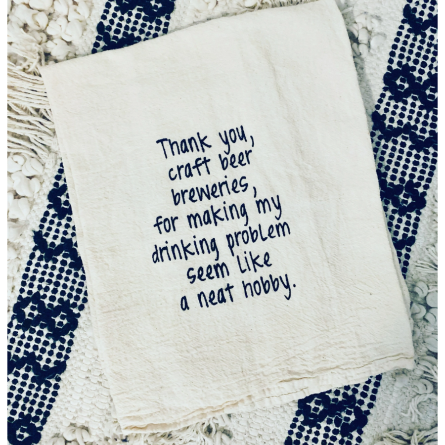 Thank You Craft Beer Breweries Tea Towel
