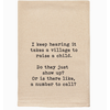 ellembee gift It Takes a Village Tea Towel