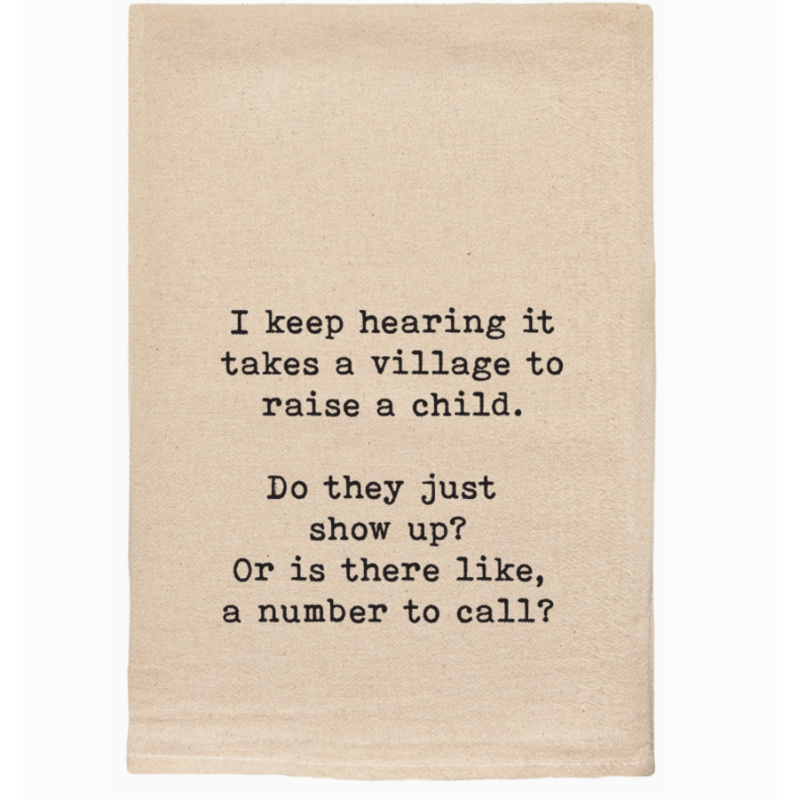 It Takes a Village Tea Towel