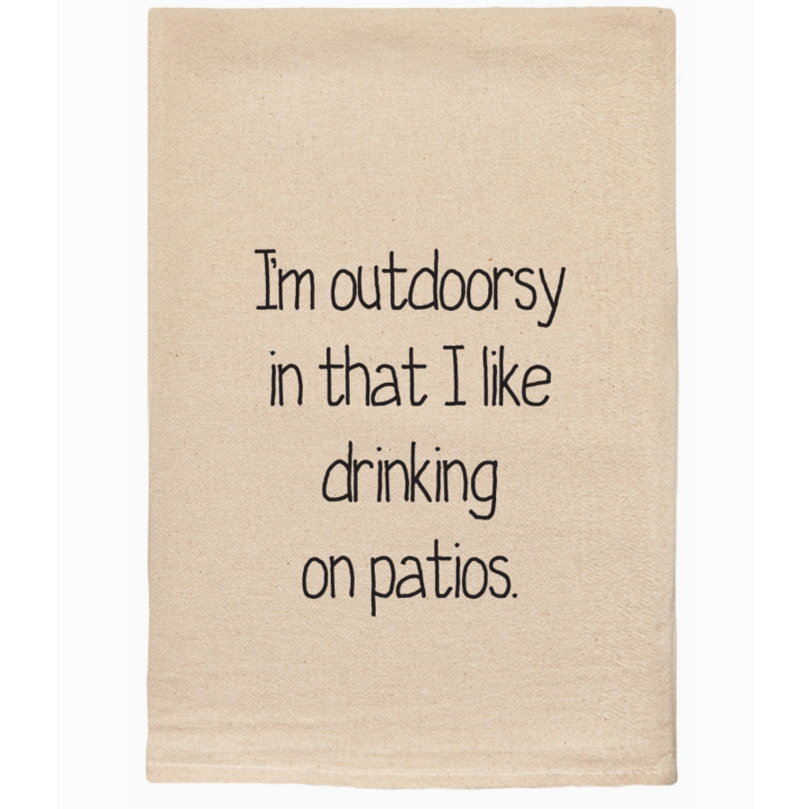 I'm Outdoorsy Tea Towel