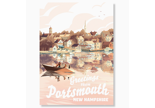  Kat Maus Haus Illustration Portsmouth NH Postcard 