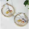 ZAD Mushroom Party Gold Hoop Earrings